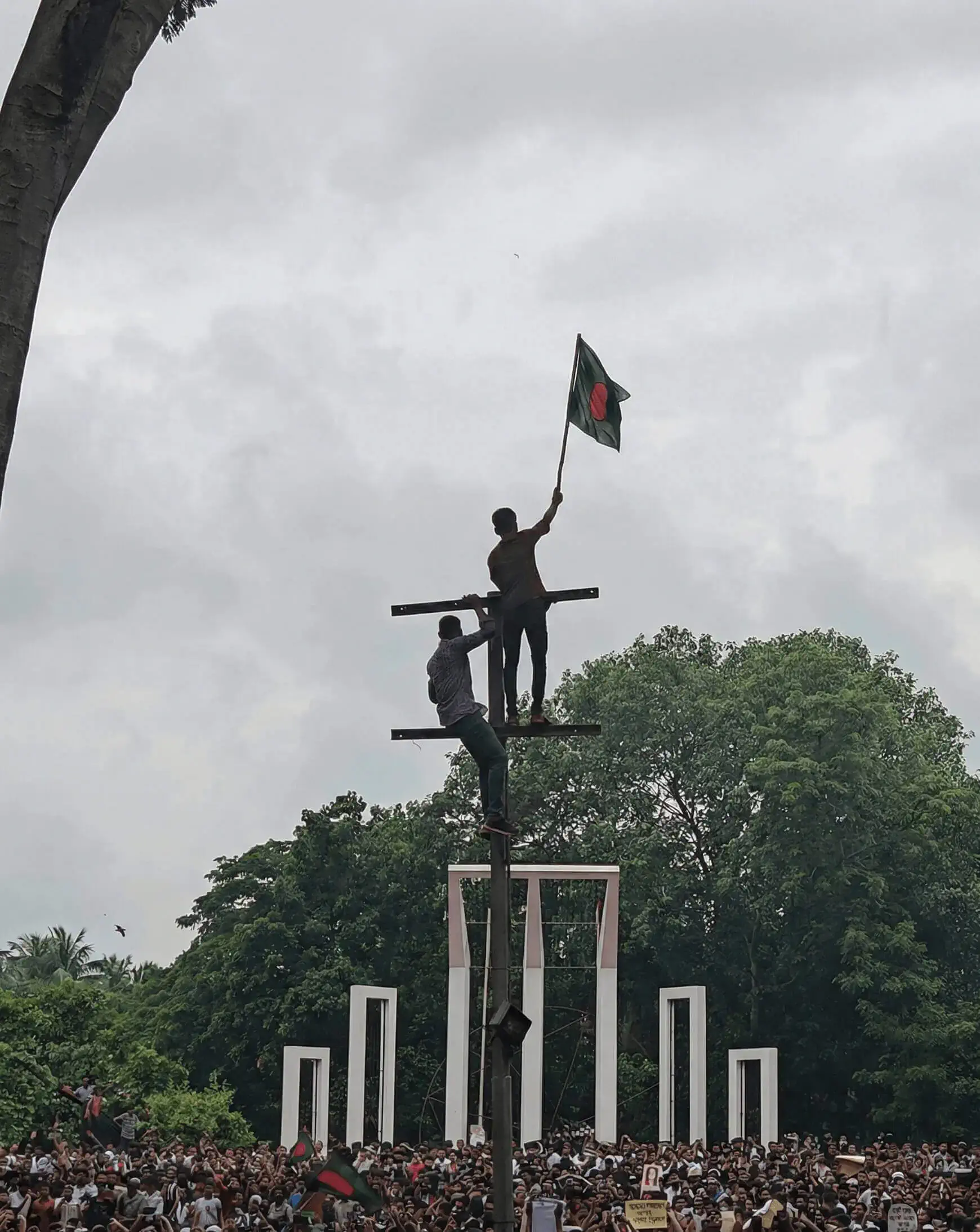 People protest during july 2024 against facist Awami League